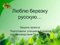 Проект Люблю березку русскую (2 класс)
