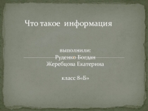 Слайд на тему :Что такое информация