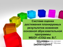 Презентация Система оценки достижения планируемых результатов освоения основной образовательной программы
