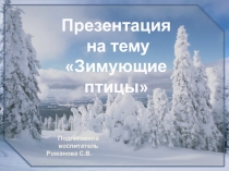 Презентация к СОД по ознакомлению с окружающим зимующие птицы