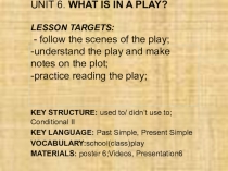 Презентация к уроку What is in a play?.