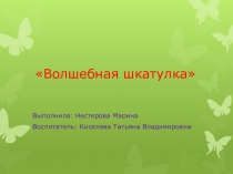 Презентация Проект - волшебная шкатулка