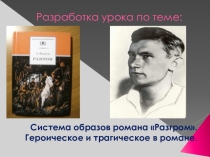 Разрабока рка по теме:Система образов в романе Разгром.