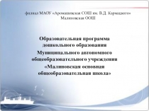 Презентация рабочей образовательной программы по дошкольному образованию