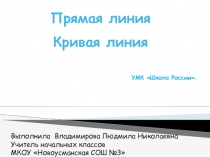 Презентация. Пряиая линия.Кривая линия.