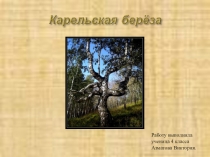 Презентация. Карельская берёза. Изделия из карельской берёзы.