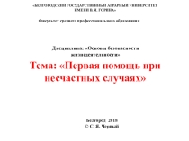 Презентация ОБЖ Первая помощь при несчастных случаях(по Бубнову)