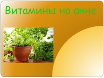 Исследовательский проект Витамины на окне