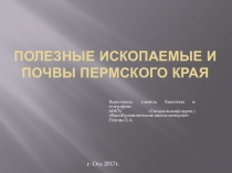 Презентация к уроку географии Полезные ископаемые и почвы Пермского края (9 класс)