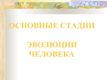 Презентация Этапы эволюции человека 11 класс
