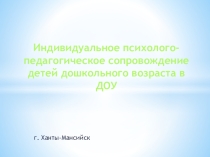 Презентация Индивидуальное сопровождение детей ОВЗ