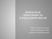 Презентация Проектная деятельность в начальной школе