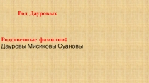 Презентация воспитанника ГКОУ ДД г.Владикавказ Происхождение моей фамилии