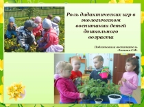 Роль дидактических игр в экологическом воспитании детей