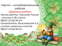 Научно - исследовательская работа на тему Домовые рядом
