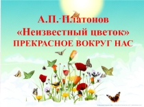 Презентация к уроку А.П. Платонов Неизвестный цветок. Прекрасное вокруг нас
