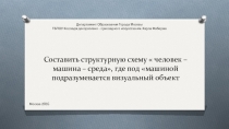 человек-машина-среда.