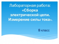 Презентация к уроку: Сборка электрической цепи. измерение силы тока.