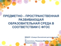 Презентация Предметно-пространственная развивающая образовательная среда в ДОУ в соответствии с ФГОС