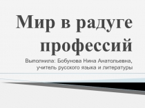 Презентация к фестивалю Мир в радуге профессий
