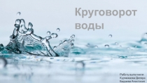Презентация по биологии на тему  Круговорот воды в природе ( 11 класс)