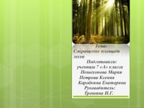 Презентация по географии Сокращение лесов