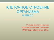 Клеточное строение организмов.( 8 класс)
