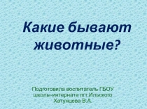 Презентация по теме Какие бывают животные