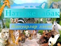 Нәтиже сабақ Жануарлар әлемі презентация