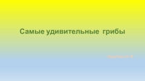 Презентация к факультативному занятию Самые удивительные грибы