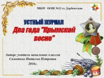 Презентация  Два года крымской весне