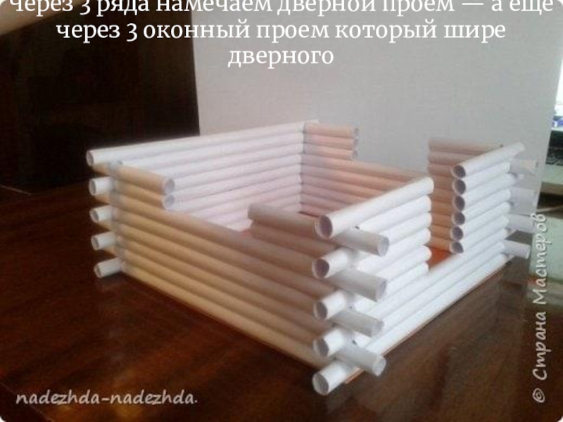 Презентация по технологии на тему Мир профессий Через 3 ряда намечаем дверной проем — а еще через 3 Через 3 ряда намечаем дверной проем — а еще через 3 оконный проем который шире дверного