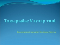 Презентация по русскому языку на тему Улулар типи