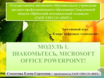 Занятие элективного курса. Работа с презентацией.