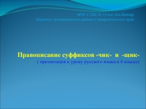 Правописание суффиксов -чик- и -щик- (6 класс)