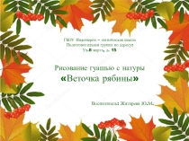Рисование гуашью с натуры Кисть рябины