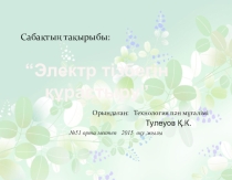 “Электр тізбегін құрастыру” (9 сынып)