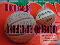Презентация Школа, мяч, баскетбол