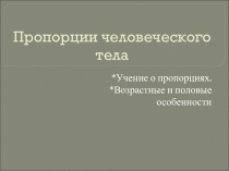 Пропорции человеческого тела