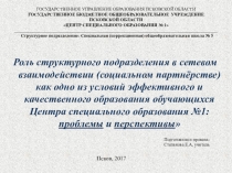 Презентация Сетевое взаимодействие в образовании