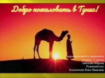 Добро пожаловать в Тунис!