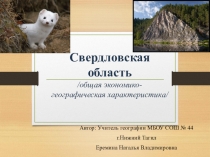 Презентация по географии на тему Свердловская область. Общая экономико-географическая характеристика (8-9 класс)