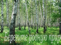 Презентация к экологическому утреннику Береги природу