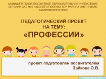 ПРЕЗЕНТАЦИЯ НА ТЕМУ: ПРОФЕССИИ