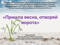 Презентация к занятию Пришла весна, отворяй ворота