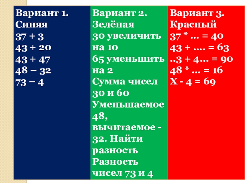 Презентация Устные приемы вычислений в пределах 100 2 класс