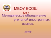 Презентация Отчёт МО за текущий 2018-2019 учебный год