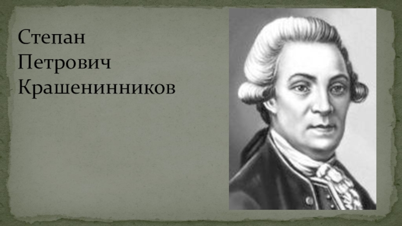 Крашенинников степан петрович презентация