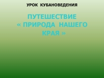 Презентация Природа нашего края
