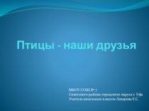 Презентация по окружающему миру на темуПтицы - наши друзья